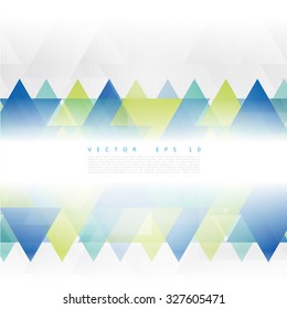 Vector Abstract geometric shape from color triangles. 