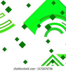 Vector Abstract geometric shape from colored rhombs