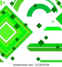 Vector Abstract geometric shape from colored rhombs
