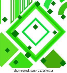 Vector Abstract geometric shape from colored rhombs