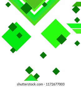 Vector Abstract geometric shape from colored rhombs