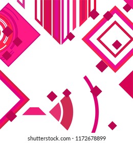 Vector Abstract geometric shape from colored rhombs