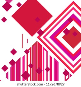 Vector Abstract geometric shape from colored rhombs
