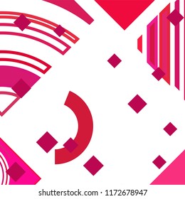 Vector Abstract geometric shape from colored rhombs