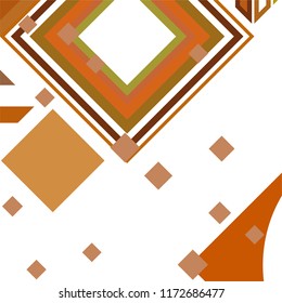 Vector Abstract geometric shape from colored rhombs