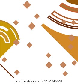 Vector Abstract geometric shape from colored rhombs