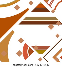 Vector Abstract geometric shape from colored rhombs