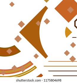 Vector Abstract geometric shape from colored rhombs