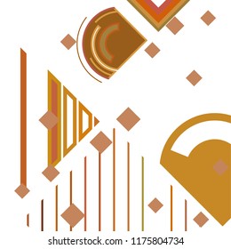 Vector Abstract geometric shape from colored rhombs