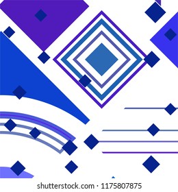 Vector Abstract geometric shape from colored rhombs