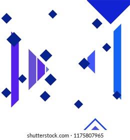 Vector Abstract geometric shape from colored rhombs