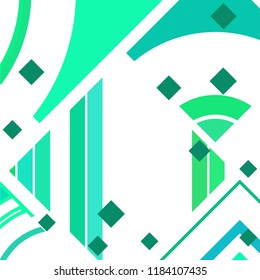 Vector Abstract geometric shape from colored rhombs