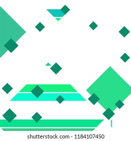 Vector Abstract geometric shape from colored rhombs