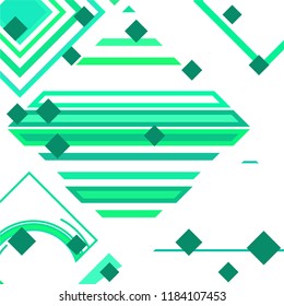 Vector Abstract geometric shape from colored rhombs