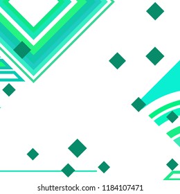 Vector Abstract geometric shape from colored rhombs