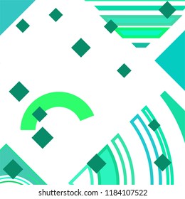 Vector Abstract geometric shape from colored rhombs