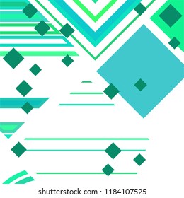 Vector Abstract geometric shape from colored rhombs