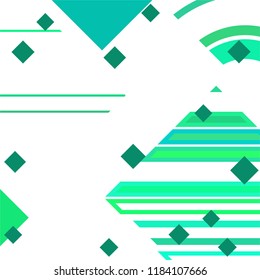 Vector Abstract geometric shape from colored rhombs