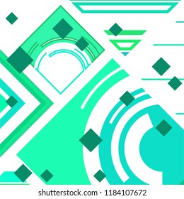 Vector Abstract geometric shape from colored rhombs