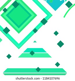 Vector Abstract geometric shape from colored rhombs