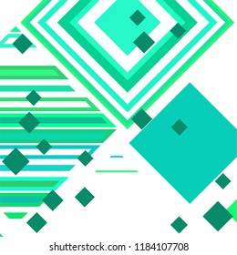 Vector Abstract geometric shape from colored rhombs