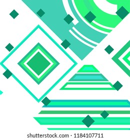 Vector Abstract geometric shape from colored rhombs