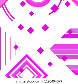 Vector Abstract geometric shape from colored rhombs