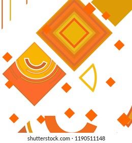 Vector Abstract geometric shape from colored rhombs