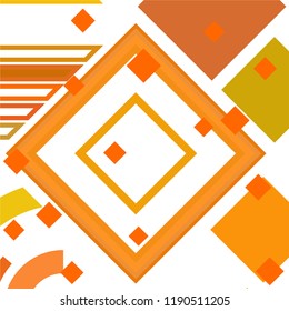 Vector Abstract geometric shape from colored rhombs