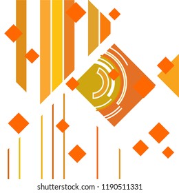 Vector Abstract geometric shape from colored rhombs