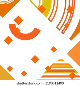 Vector Abstract geometric shape from colored rhombs