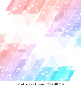 Vector Abstract geometric shape from cubes. White squares