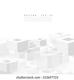 Vector Abstract geometric shape from cubes. squares