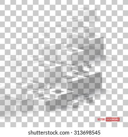 Vector Abstract geometric shape from cubes. squares