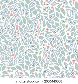 Vector abstract and geometric shape of flower and leaf illustration seamless repeat pattern digital file artwork home decor print fashion fabric textile
