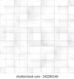 Vector Abstract geometric shape from gray cubes.  white squares