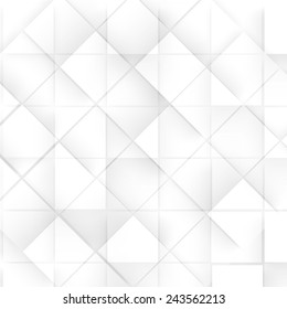 Vector Abstract geometric shape from gray cubes.  white squares