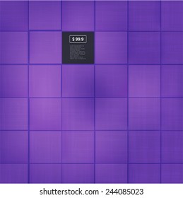 Vector Abstract geometric shape from gray cubes. Purple squares