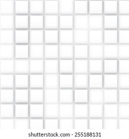 Vector Abstract geometric shape from gray cubes. White squares