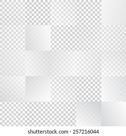 Vector Abstract geometric shape from gray cubes. White squares