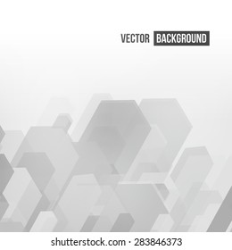 Vector Abstract geometric shape from gray cubes. White squares