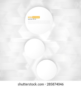 Vector Abstract geometric shape from gray cubes. White squares