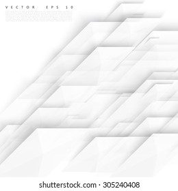 Vector Abstract geometric shape from gray diagonal romb. White 