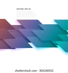 Vector Abstract geometric shape from gray diagonal romb. White 