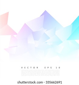Vector Abstract geometric shape from gray triangle. White triangles