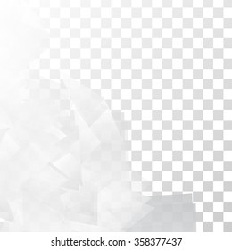 Vector Abstract geometric shape from gray triangle. White triangles