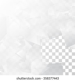 Vector Abstract geometric shape from gray triangle. White triangles