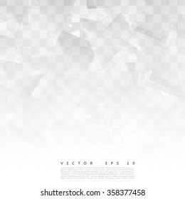 Vector Abstract geometric shape from gray triangle. White triangles