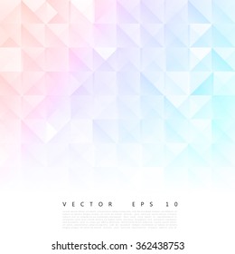 Vector Abstract geometric shape from gray. White squares and triangles