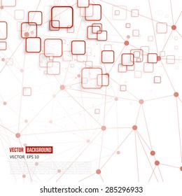 Vector Abstract geometric shape from red squares